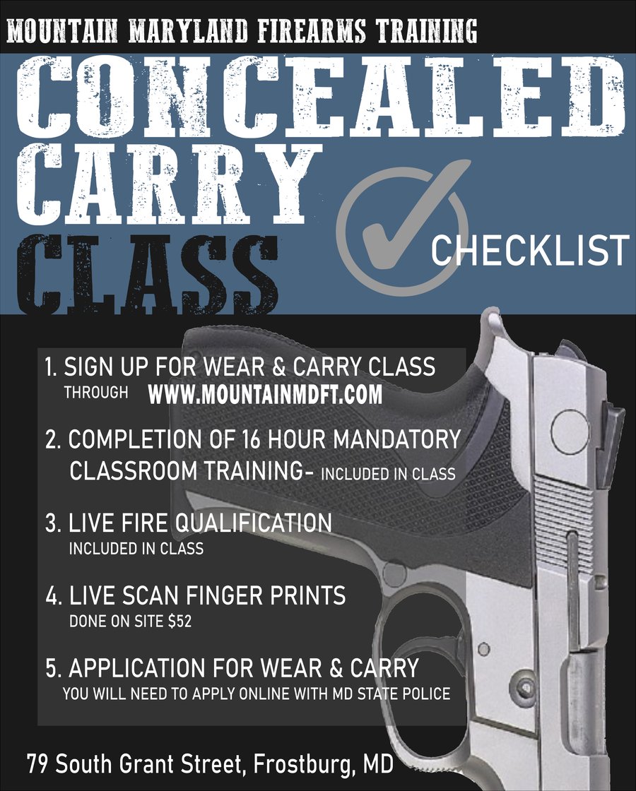 Concealed carry checklist: five steps to a Maryland Wear and Carry permit